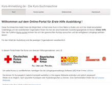Tablet Screenshot of kurs-anmeldung.de